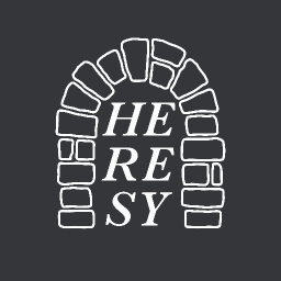 Heresy logo, Heresy contact details