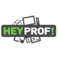 HeyProf! logo, HeyProf! contact details