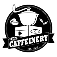 The Caffeinery logo, The Caffeinery contact details