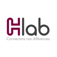 H-lab logo, H-lab contact details