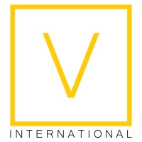 V International logo, V International contact details