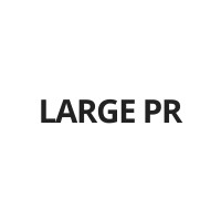 Large PR logo, Large PR contact details