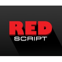 RedScript logo, RedScript contact details