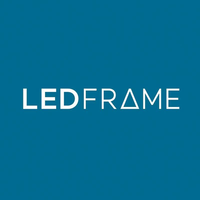 LEDframe AS logo, LEDframe AS contact details