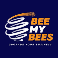 BeeMyBees logo, BeeMyBees contact details