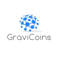 GraviCoins logo, GraviCoins contact details