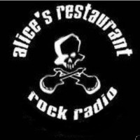 'Alice''s Restaurant Rock Radio' logo, 'Alice''s Restaurant Rock Radio' contact details