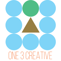 One 3 Creative logo, One 3 Creative contact details