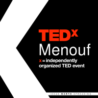 TEDxMenouf logo, TEDxMenouf contact details