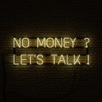 NO MONEY LET'S TALK logo, NO MONEY LET'S TALK contact details