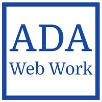 ADA Web Work logo, ADA Web Work contact details