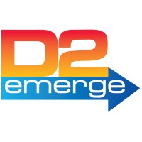 D2 Emerge logo, D2 Emerge contact details