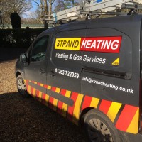 Strand Heating logo, Strand Heating contact details