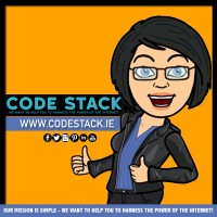 {Code Stack} logo, {Code Stack} contact details