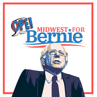 Ope! Midwest for Bernie 2020 logo, Ope! Midwest for Bernie 2020 contact details