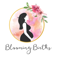 Blooming Births logo, Blooming Births contact details