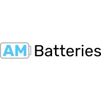 AM Batteries logo, AM Batteries contact details