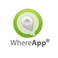 WhereApp logo, WhereApp contact details