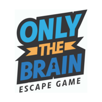 ONLY THE BRAIN escape game logo, ONLY THE BRAIN escape game contact details