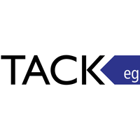 TACK eg logo, TACK eg contact details