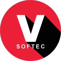 V Softec logo, V Softec contact details