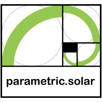 parametric.solar logo, parametric.solar contact details