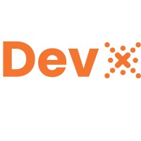 DevX logo, DevX contact details