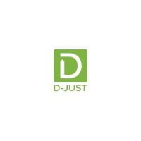 D-JUST logo, D-JUST contact details