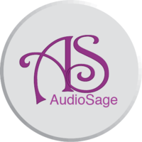 AudioSage logo, AudioSage contact details