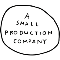 a small production company logo, a small production company contact details