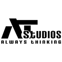 A.T studios logo, A.T studios contact details