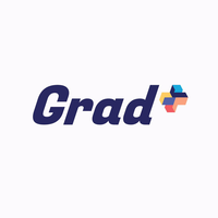 GRAD+ logo, GRAD+ contact details