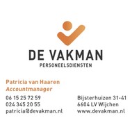 De Vakman ZZP Bemiddeling logo, De Vakman ZZP Bemiddeling contact details