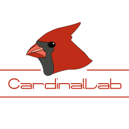 CardinalLab logo, CardinalLab contact details