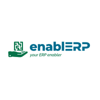 enablERP logo, enablERP contact details