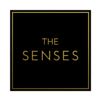 THE SENSES logo, THE SENSES contact details