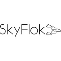 SkyFlok logo, SkyFlok contact details