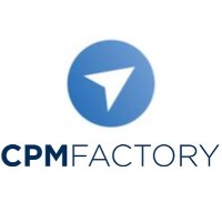 CPMFactory logo, CPMFactory contact details