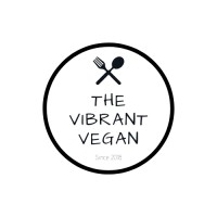 The Vibrant Vegan logo, The Vibrant Vegan contact details