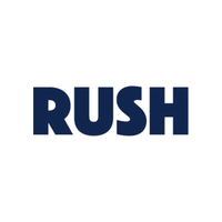 RUSH. logo, RUSH. contact details