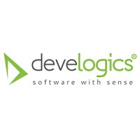 develogics® logo, develogics® contact details