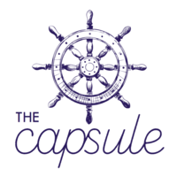 The Capsule logo, The Capsule contact details