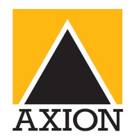 AXION logo, AXION contact details