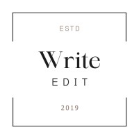 The Write Edit logo, The Write Edit contact details