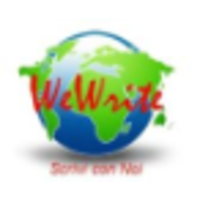 WeWrite logo, WeWrite contact details