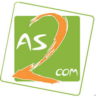 AS2COM logo, AS2COM contact details