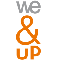 WE&UP logo, WE&UP contact details