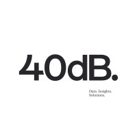 40dB logo, 40dB contact details