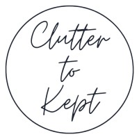 Clutter to Kept logo, Clutter to Kept contact details