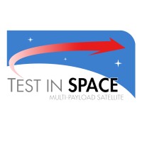 TEST IN SPACE logo, TEST IN SPACE contact details